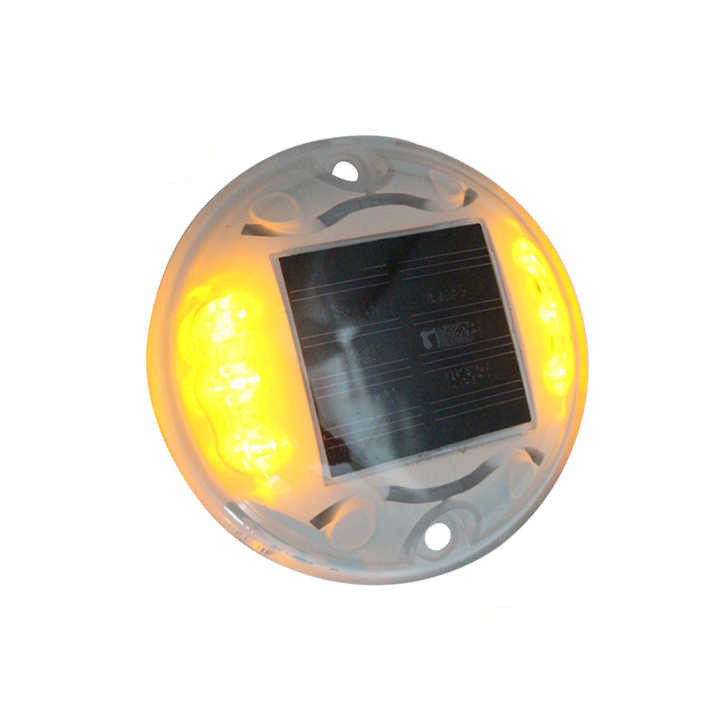 FCC Flashing Solar Road Stud Giallo LED Marcatori di marciapiede Distanza di visualizzazione 1000m