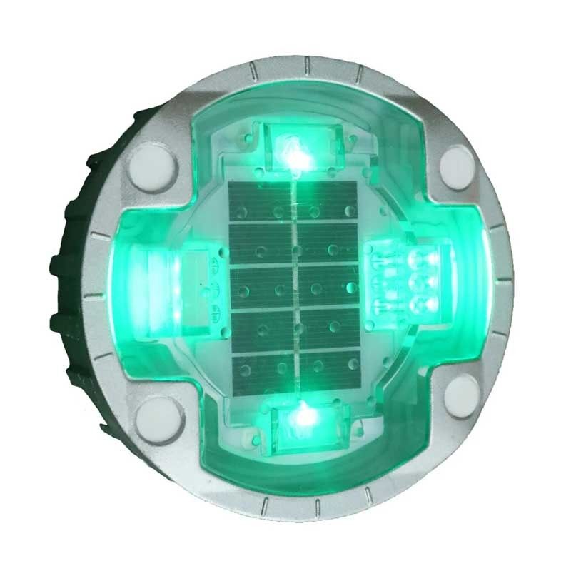 Colori verdi LED solare Punti stradali LED ad alta luminosità 120 mm di diametro