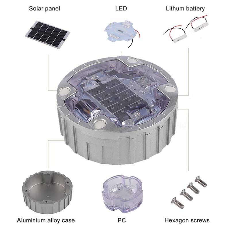 Colori verdi LED solare Punti stradali LED ad alta luminosità 120 mm di diametro