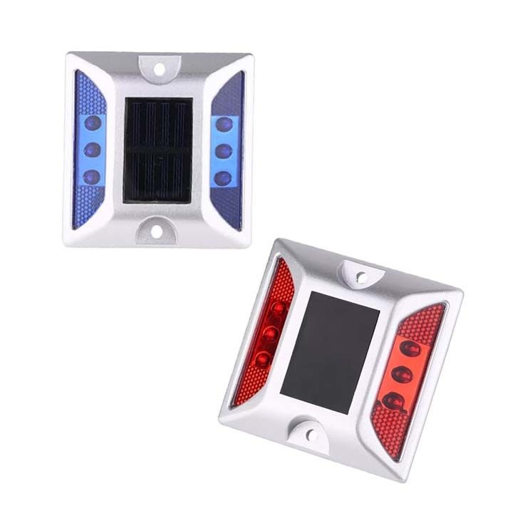 Occhi di gatto in alluminio lampeggianti LED solare per la sicurezza stradale
