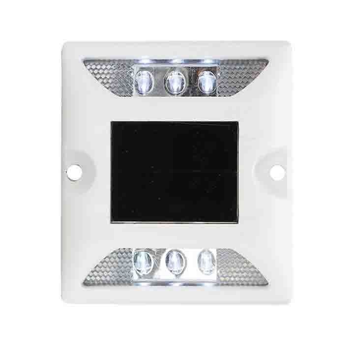 Giallo LED Solar Powered Road Studs Aluminum High Visibility Road Marker Light (Luce di segnale stradale ad alta visibilità)